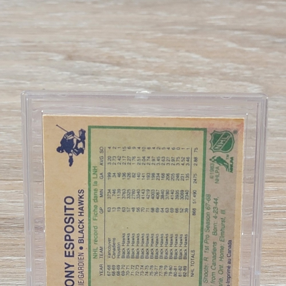 Tony Esposito Signed 1983 O Pee Chee NHL Hockey Card Autographed  Chicago - Picture 5 of 6